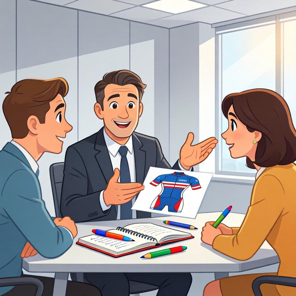 Initial consultation for custom cycling jersey