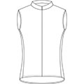 Sleeveless cycling jersey rendering template