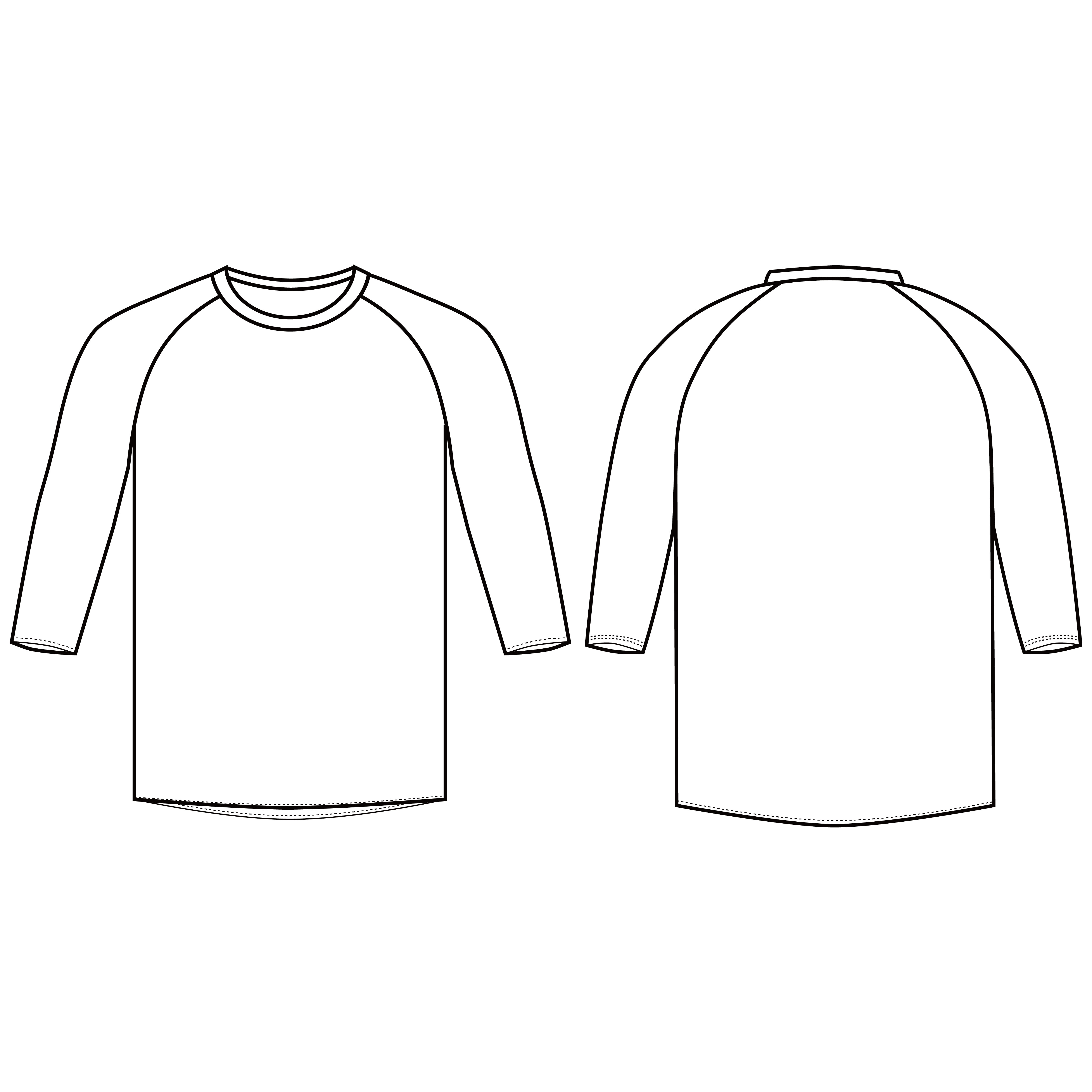 3/4 sleeve motocross jersey rendering template